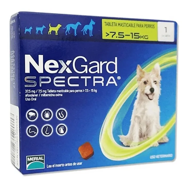 Antiparasitario Nexgard Spectra Perros (una Tableta) 7.5 - 1