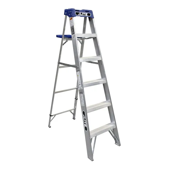 Lite Escalera Aluminio 6 Pie Capacidad 250 Libra Tipo I