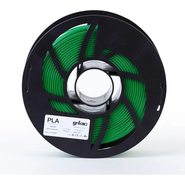 Filamento 3D Grilon3 PLA de 1.75mm y 1kg verde