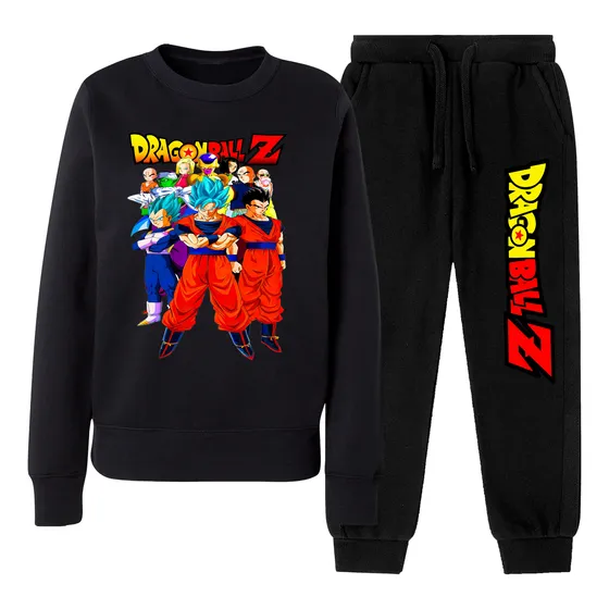 Conjunto Deportivo Buzo Y Pantalon Dragon Ball Negro 16
