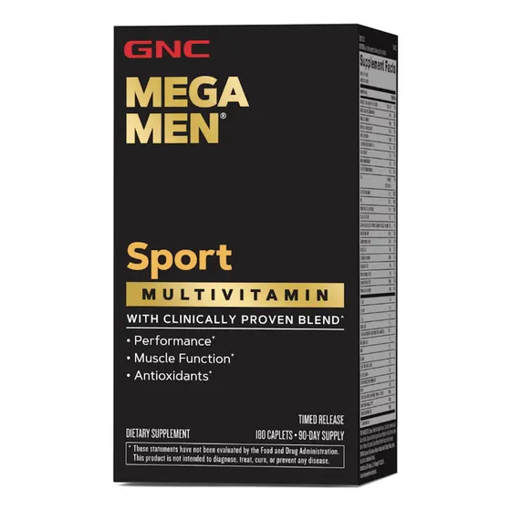 Multivitamínico GNC Mega Men Sport 180 cápsulas sem sabor