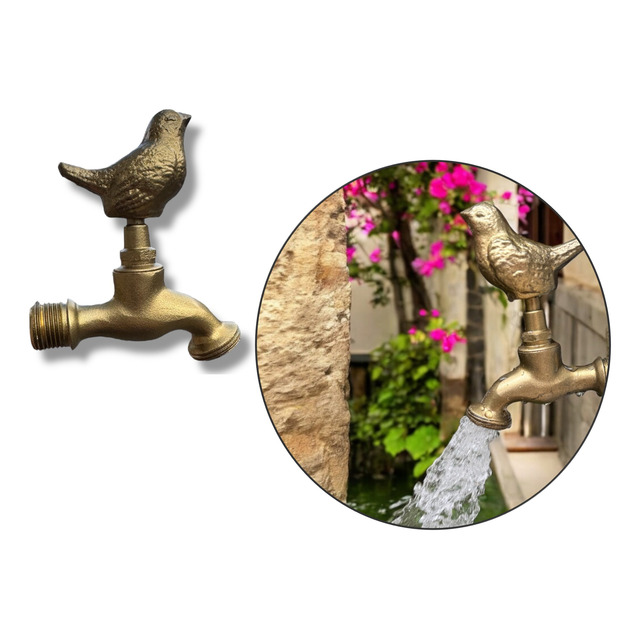 Torneira De Jardim Metal Passarinho Provençal Clássica Decor Torneira De Jardim Metal Passarinho Provençal Clássica Decor