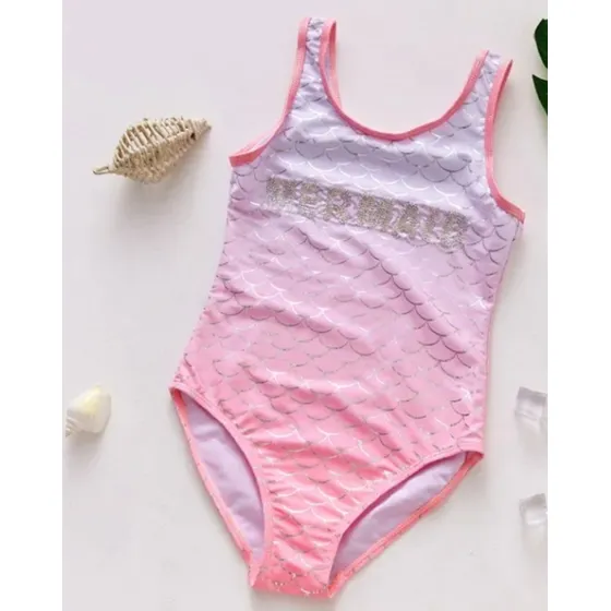 Traje Baño Sirena Niña Importado 
