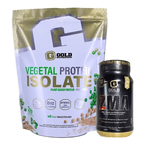 Vegetal Proteina Vegana 2lb + Zma Gold Nutrition. Outlet