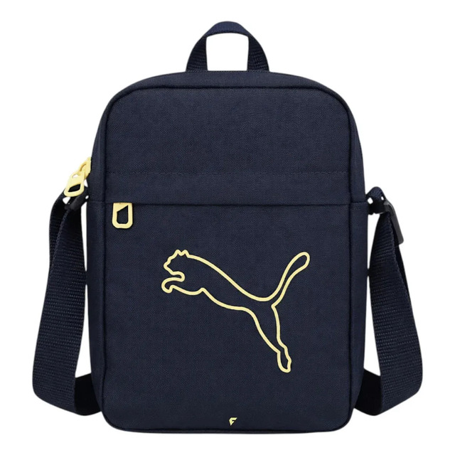 Bolsa Transversal Puma Plus Portable Unissex Azul Escura Lisa Níquel
