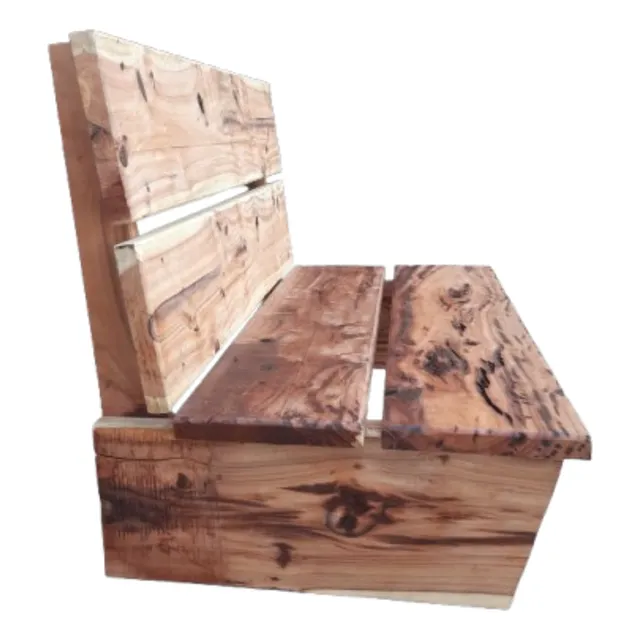 Banco Fogón De Tablas Durmientes De Quebracho Madera Dura.