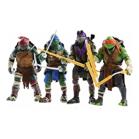 Filmes Teenage Mutant Ninja Turtles Action Figures, 4 Unidad