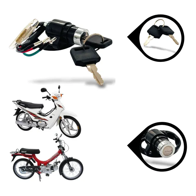 Chave Ignição Shineray Xy50q Mobilete 4 T Cinquentinha 50cc