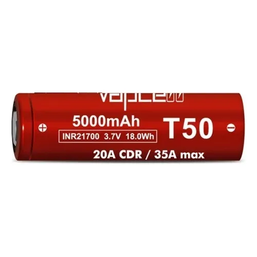 Bateria Vapcell 21700 5000mah 3.7v T50 Recarregável