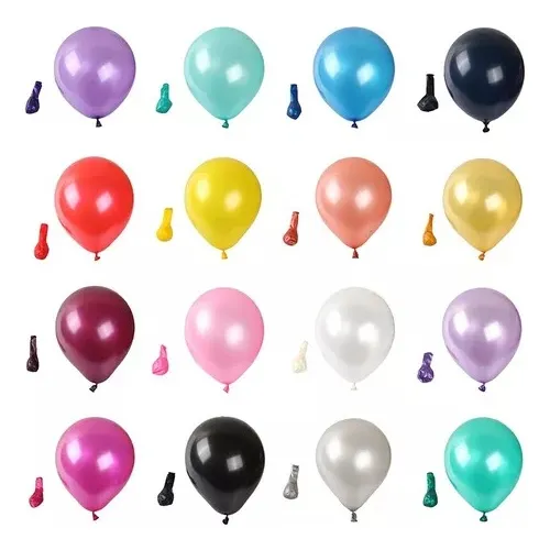 Bolsa De 50 Globos De Latex Perlados 10¨ Cotillon Decoracion