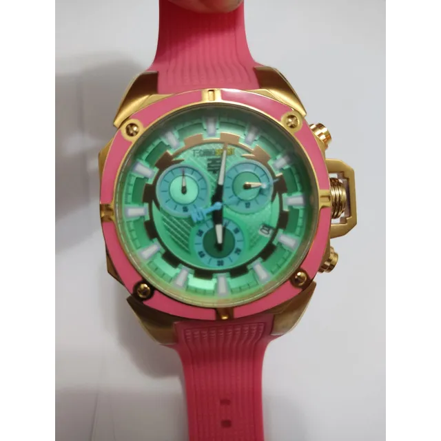Reloj Techno Sport Cronógrafo  Rosado Y Turquesa