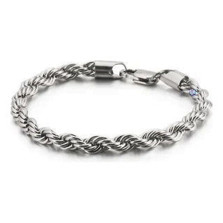 Pulsera Tejido Torzal De 20cms 6mm De Acero Pulsera Tejido Torzal De 20cms 6mm De Acero