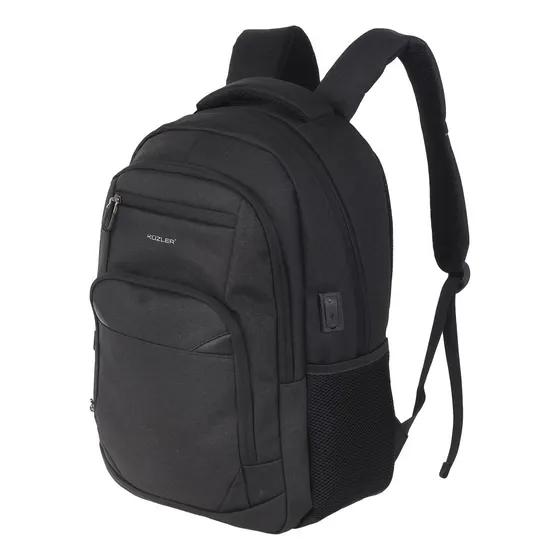 Mochila Con Puerto Kuzler Carga Wald-101 Negro