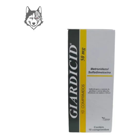 Giardicid 50mg 10 Comp. Cepav Giardíase Cães E Gatos