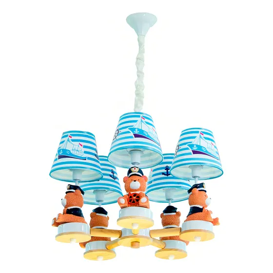 Lámpara Luminaria Infantil De Techo Oso Marinero E14 50w 220v Demasled