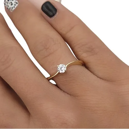 Anillo De Compromiso De Oro 18k