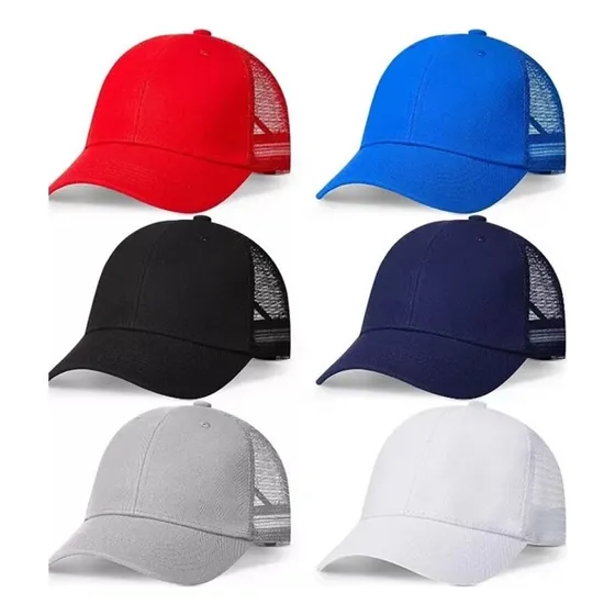 Gorra Algodon Malla Trucker Unicolor Varios Colores