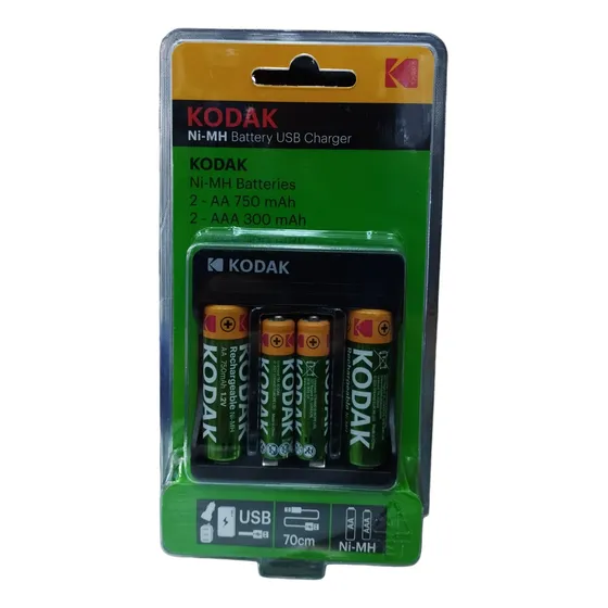 Cargador Con Baterias Recargables Aa Y Aaa Kodak