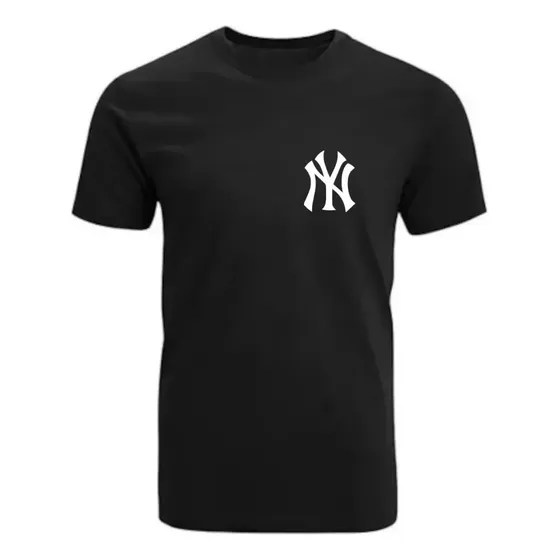 Poleras Yankees Logo Ny Algodon Negro M