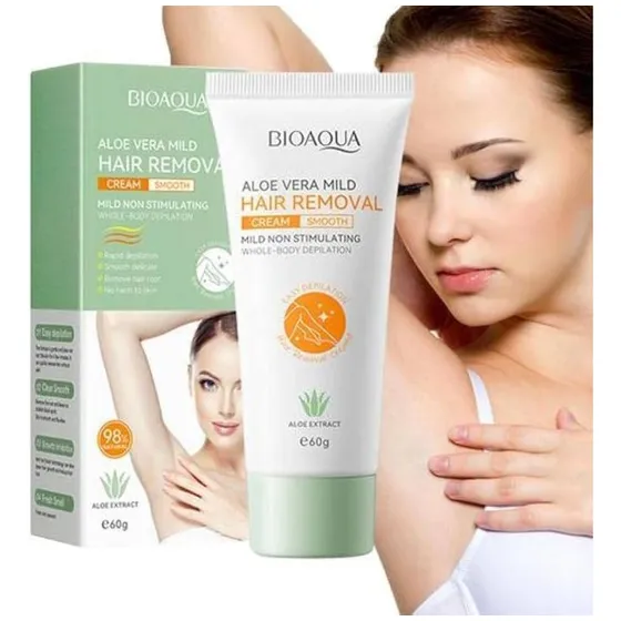 Crema Depiladora Bioaquia 60g Con Aloe Vera M103