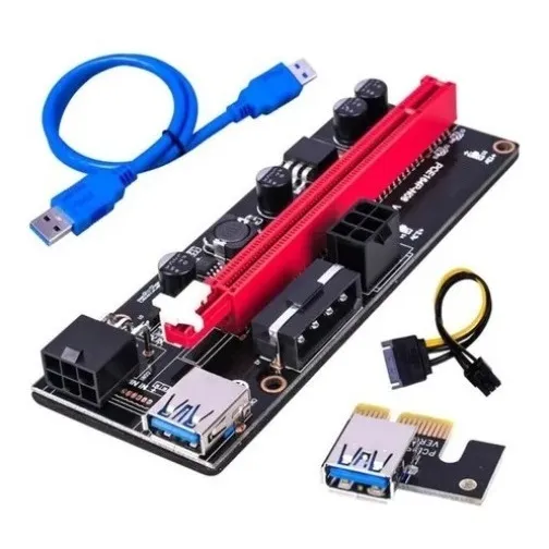 RISER PCIE 1X A 16X CON CABLE USB 3.0 VER009S MINERIA