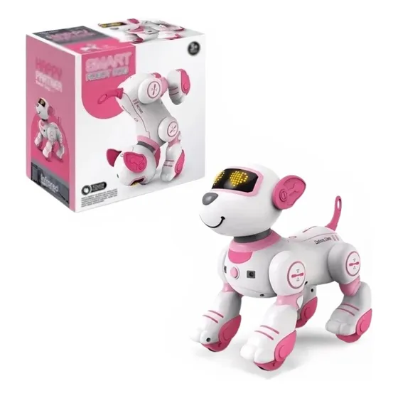 Perro Robot ee Control Remoto Juguete Inteligente Rosa Funciones Baila y Camina Ideal para Niños de 3 a 7 Años Fantástico Compañero de Aventuras Juguete Educativo RC Fantastic Toys