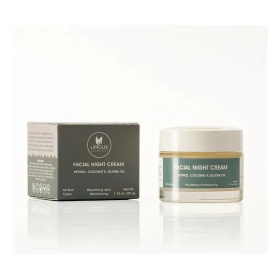 Crema De Noche Antiedad - Vitamina A, Aceite De Coco