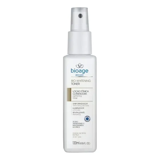 Bio-whitening Toner - Loção Tônica Clareadora - Bioage 120ml Tipo de pele Todas