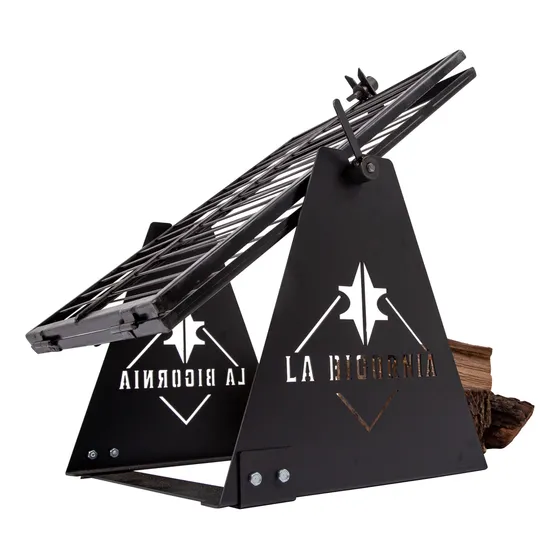 Estaca Asador Giratorio Carbon Leña 40x58x43