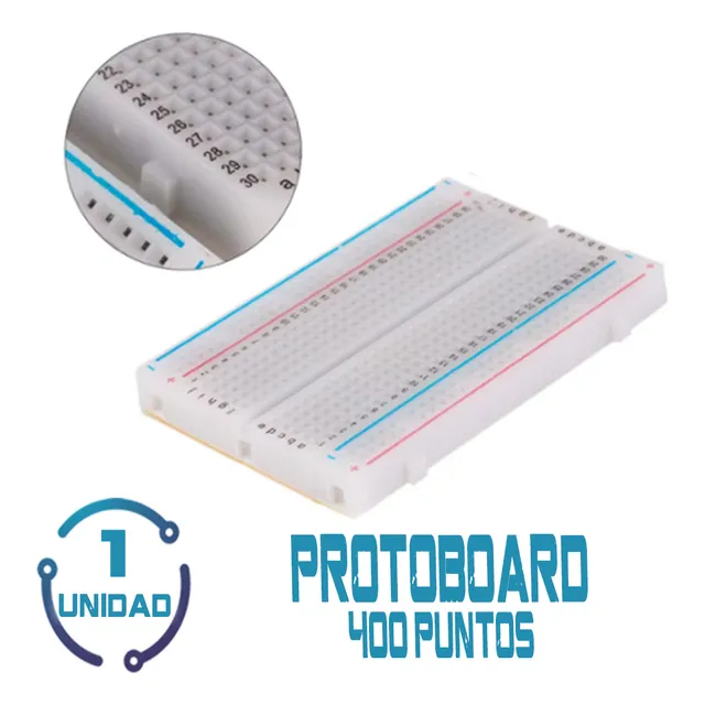 1 Unid Protoboard Nueva De 400 Puntos Breadboard