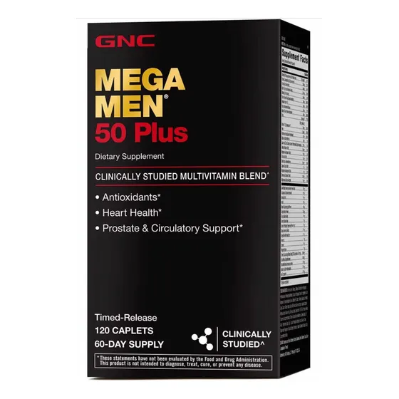 Gnc Mega Men 50 Plus / 120 Cápsulas Multivitaminico.