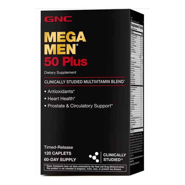 Gnc Mega Men 50 Plus / 120 Cápsulas Multivitaminico.