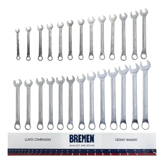 Set Juego 26 Llaves Combinada  6 A 32mm + Tablero Bremen