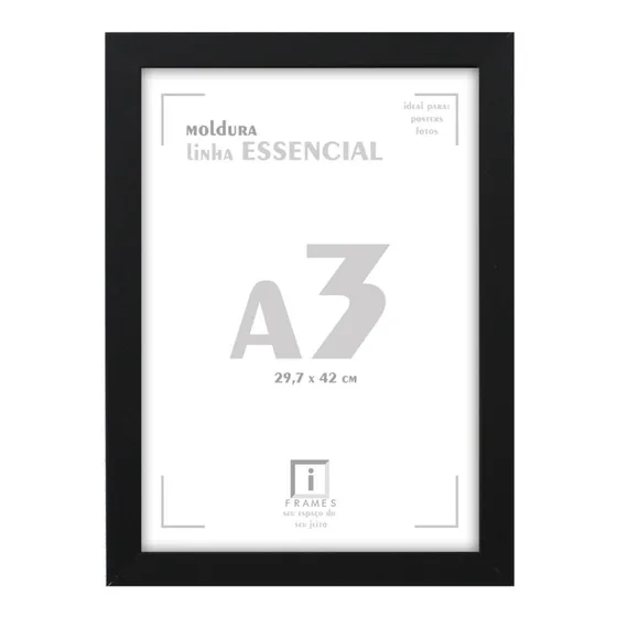 Moldura A3 (30x42) Poster C/ Vidro