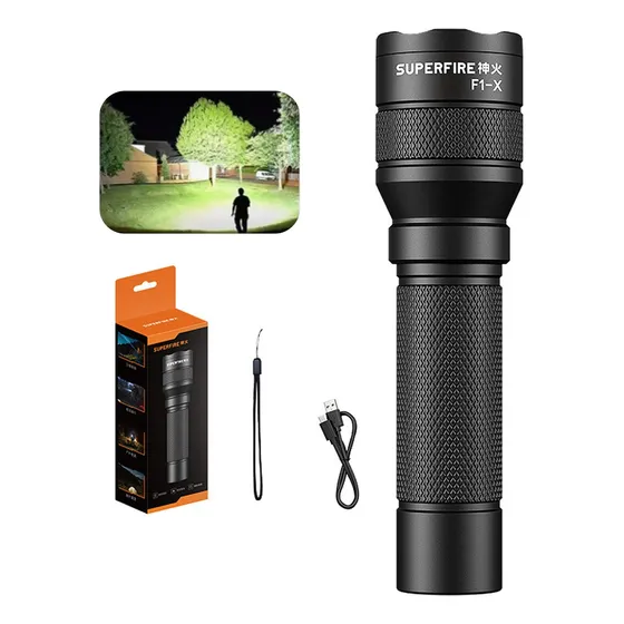 Superfire Lampara Tactica Led Recargable Linternas Potentes