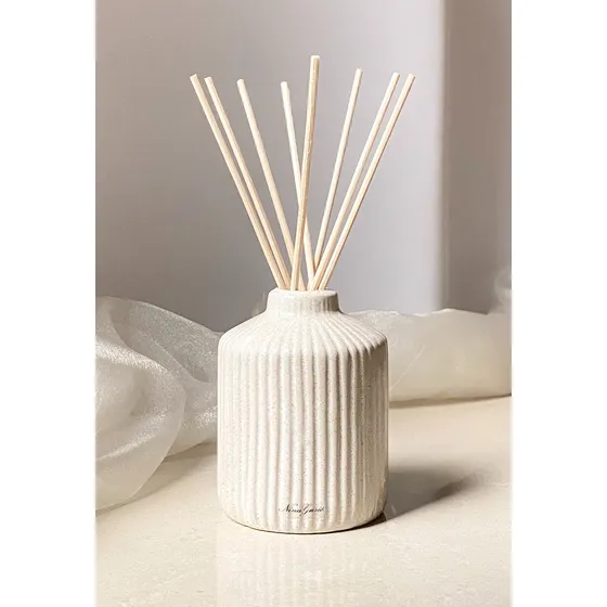 Florero Difusor De Cerámica Nórdico Minimalista Deco Crudo