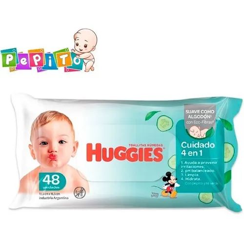 Toallitas Húmedas Huggies Cuidado 4 En1 48 Unidades
