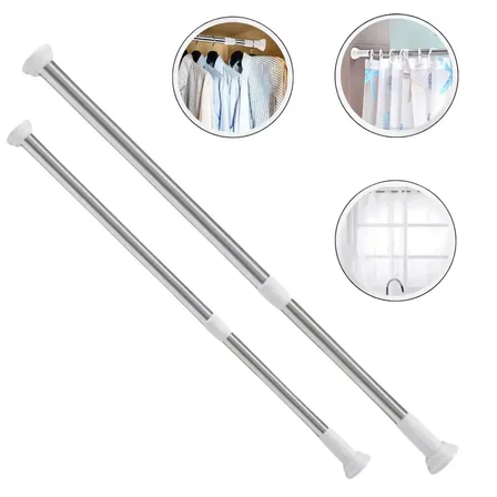 Tubo Varão Bastão Extensível Suporte Cortina Box 70 A 120cm Ligeiro