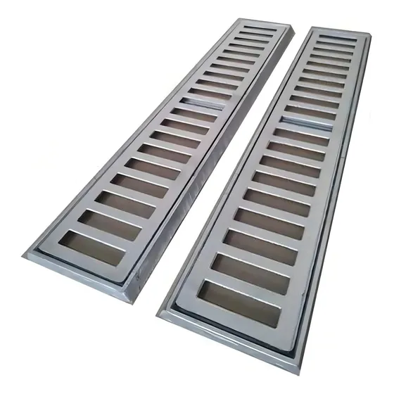 Ralo Linear 100x10 Grelha Alumínio (2 Peças 10x50) Piscina