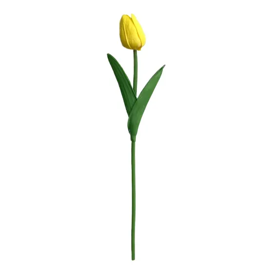 Kit 10x Flor Tulipa Artificial Toque Real 33cm Silicone