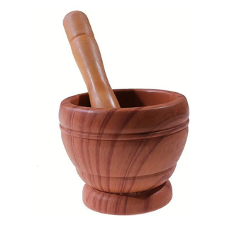 Mortero Genérico De Madera Con Mano Plástica 6cm Salsas Mortero Genérico De Madera Con Mano Plástica 6cm Salsas