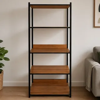 Clickforte Estante Para Livros Industrial 63cm Mdp Metalon 5 Andares