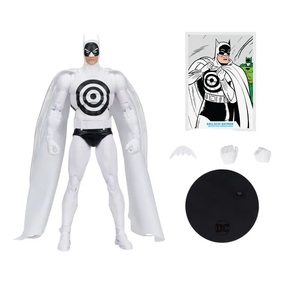 Figura De Batman Bullseye (detective Comics #241), Edición Platino Mcfarlane Toys Dc Multiverse, 22 Puntos Ultra Articulación, Tarjeta De Arte Coleccionable, 17.78 Cm., 12 Años +