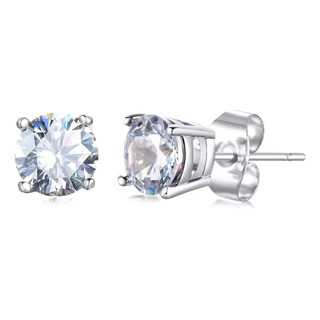 Aretes Pendiente Diamante Hombre Y Mujer, Regalo Plata Ley Aretes Pendiente Diamante Hombre Y Mujer, Regalo Plata Ley
