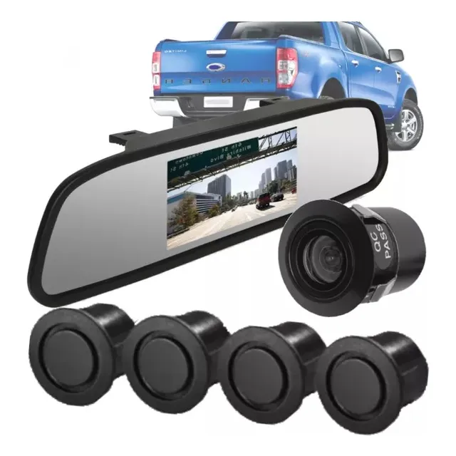 Câmera Orbe Espelho Retrovisor 4,3  300bp Branco