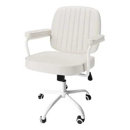 Cadeira De Escritório Ergonômica Python Fly Couro Sintético Cor Branco