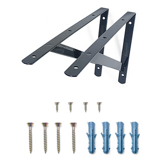 2x Mão Francesa 30cm Acompanha Kit De Parafuso E Bucha Preta 2x Mão Francesa 30cm Acompanha Kit De Parafuso E Bucha Preta