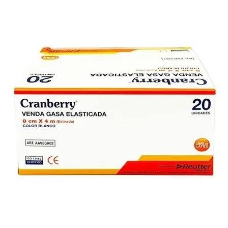 Venda Gasa Elasticada 8cm X 4m Blanco Cranberry 20 Unds