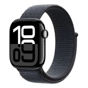 Apple Watch Series 10 GPS • Caja de aluminio negro azabache de 42 mm • Correa loop deportiva color tinta