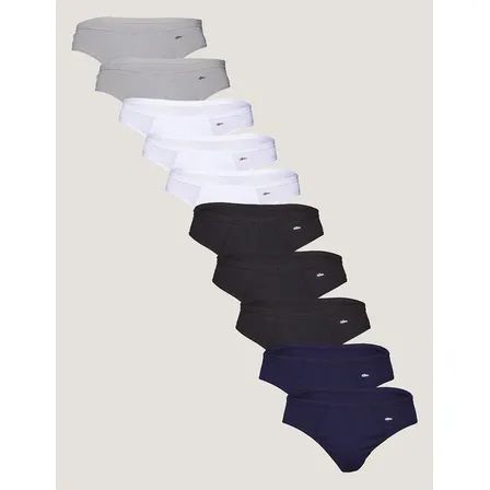 Kit Com 10 Cuecas Slip Algodão Zorba Branco Azul Grafite Preto M